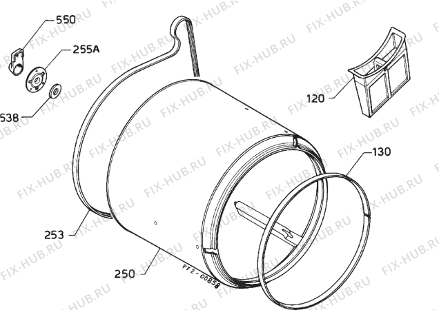 Взрыв-схема стиральной машины Zanussi ZW200E - Схема узла Functional parts 267